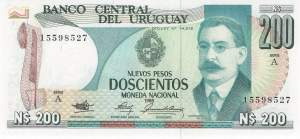 Uruguay 200 Pesos p66 1986